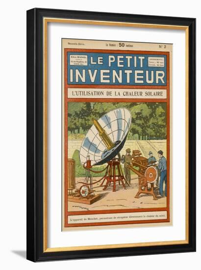 Mouchot's Solar-Powered Motor-null-Framed Art Print