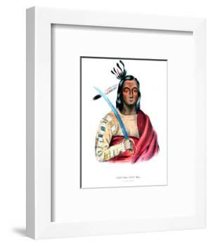 Moukaushka ('The Trembling Earth'), a Yankton Sioux chief-George Cooke-Framed Giclee Print