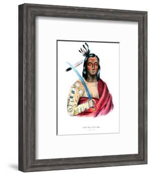 Moukaushka ('The Trembling Earth'), a Yankton Sioux chief-George Cooke-Framed Giclee Print