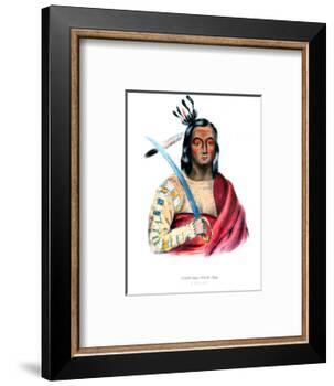 Moukaushka ('The Trembling Earth'), a Yankton Sioux chief-George Cooke-Framed Giclee Print