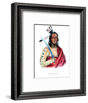 Moukaushka ('The Trembling Earth'), a Yankton Sioux chief-George Cooke-Framed Giclee Print