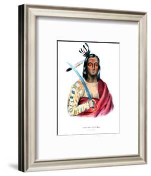 Moukaushka ('The Trembling Earth'), a Yankton Sioux chief-George Cooke-Framed Giclee Print