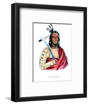 Moukaushka ('The Trembling Earth'), a Yankton Sioux chief-George Cooke-Framed Giclee Print