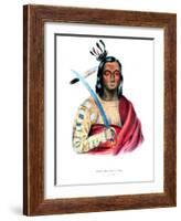 Moukaushka ('The Trembling Earth'), a Yankton Sioux chief-George Cooke-Framed Giclee Print