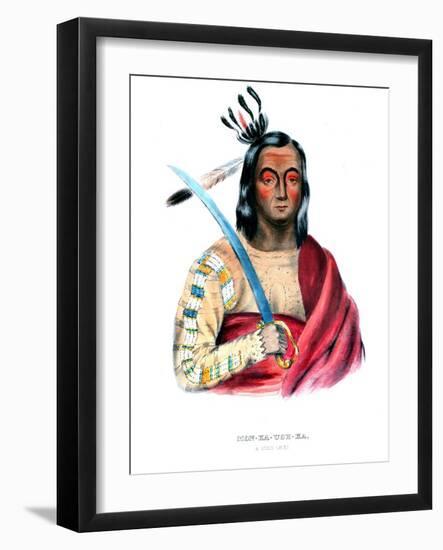 Moukaushka ('The Trembling Earth'), a Yankton Sioux chief-George Cooke-Framed Giclee Print