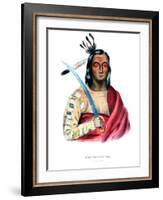 Moukaushka ('The Trembling Earth'), a Yankton Sioux chief-George Cooke-Framed Giclee Print