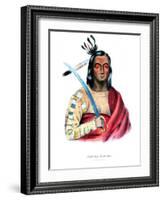Moukaushka ('The Trembling Earth'), a Yankton Sioux chief-George Cooke-Framed Giclee Print