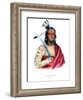 Moukaushka ('The Trembling Earth'), a Yankton Sioux chief-George Cooke-Framed Giclee Print