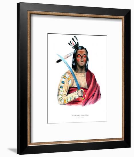 Moukaushka ('The Trembling Earth'), a Yankton Sioux chief-George Cooke-Framed Giclee Print