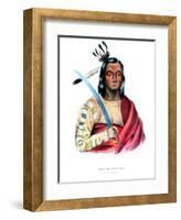Moukaushka ('The Trembling Earth'), a Yankton Sioux chief-George Cooke-Framed Giclee Print