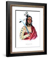 Moukaushka ('The Trembling Earth'), a Yankton Sioux chief-George Cooke-Framed Giclee Print