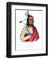 Moukaushka ('The Trembling Earth'), a Yankton Sioux chief-George Cooke-Framed Giclee Print