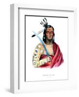 Moukaushka ('The Trembling Earth'), a Yankton Sioux chief-George Cooke-Framed Giclee Print