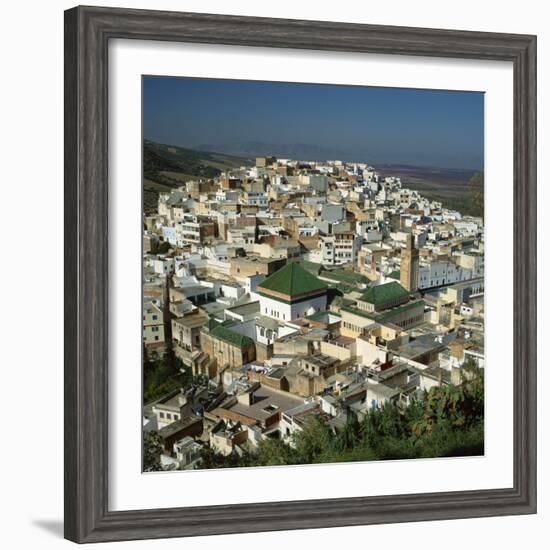 Moulay Idriss, Including the Tomb and Zaouia of Moulay Idriss, Morocco-Tony Gervis-Framed Photographic Print