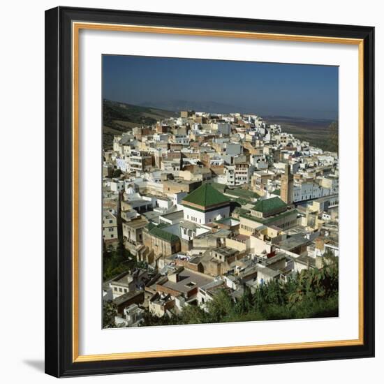 Moulay Idriss, Including the Tomb and Zaouia of Moulay Idriss, Morocco-Tony Gervis-Framed Photographic Print