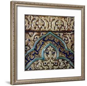 Moulded Frieze Tile Made for the Palace of the Mongol Sultan Abaqa Khan, circa 1270-75-null-Framed Giclee Print