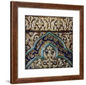 Moulded Frieze Tile Made for the Palace of the Mongol Sultan Abaqa Khan, circa 1270-75-null-Framed Giclee Print