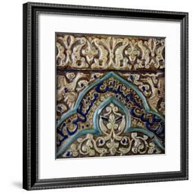Moulded Frieze Tile Made for the Palace of the Mongol Sultan Abaqa Khan, circa 1270-75-null-Framed Giclee Print