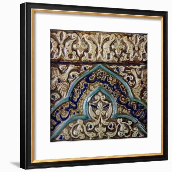 Moulded Frieze Tile Made for the Palace of the Mongol Sultan Abaqa Khan, circa 1270-75-null-Framed Giclee Print