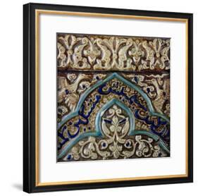 Moulded Frieze Tile Made for the Palace of the Mongol Sultan Abaqa Khan, circa 1270-75-null-Framed Giclee Print