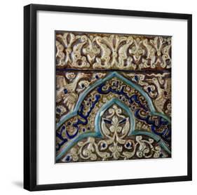 Moulded Frieze Tile Made for the Palace of the Mongol Sultan Abaqa Khan, circa 1270-75-null-Framed Giclee Print