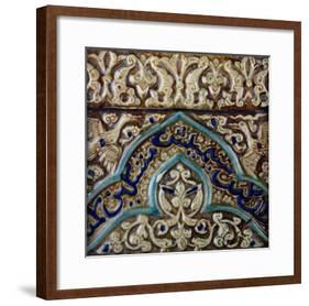 Moulded Frieze Tile Made for the Palace of the Mongol Sultan Abaqa Khan, circa 1270-75-null-Framed Giclee Print