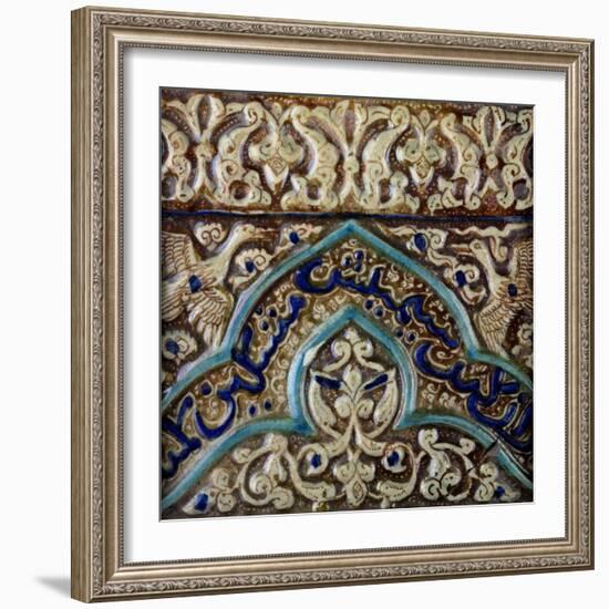 Moulded Frieze Tile Made for the Palace of the Mongol Sultan Abaqa Khan, circa 1270-75-null-Framed Giclee Print