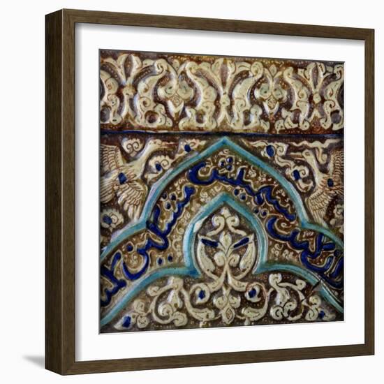 Moulded Frieze Tile Made for the Palace of the Mongol Sultan Abaqa Khan, circa 1270-75-null-Framed Giclee Print