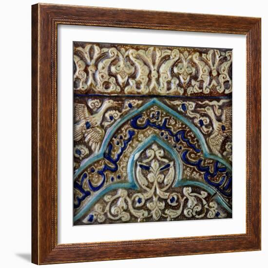 Moulded Frieze Tile Made for the Palace of the Mongol Sultan Abaqa Khan, circa 1270-75-null-Framed Giclee Print