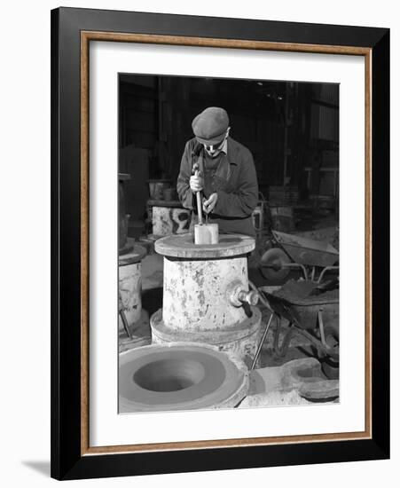 Moulding in the Wombwell Foundry, South Yorkshire, 1963-Michael Walters-Framed Photographic Print