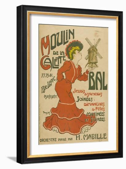 Moulin De La Galette-Tony Martin-Framed Giclee Print