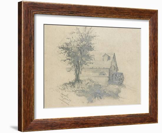 Moulin on the Lezarde, 1857-Claude Monet-Framed Giclee Print