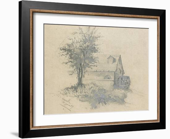 Moulin on the Lezarde, 1857-Claude Monet-Framed Giclee Print