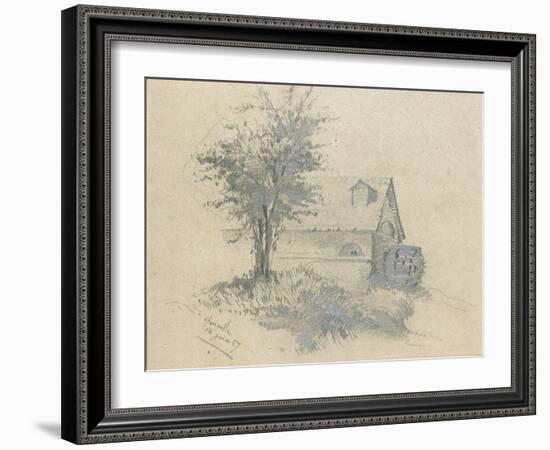 Moulin on the Lezarde, 1857-Claude Monet-Framed Giclee Print