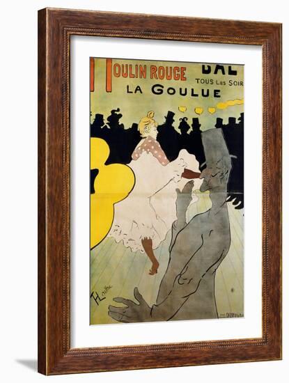 Moulin Rouge: La Goulue, 1891-Henri de Toulouse-Lautrec-Framed Giclee Print