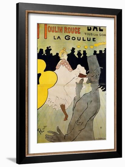 Moulin Rouge: La Goulue, 1891-Henri de Toulouse-Lautrec-Framed Giclee Print