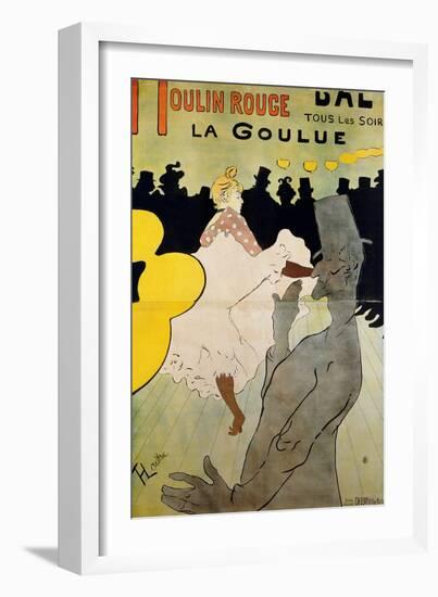 Moulin Rouge: La Goulue, 1891-Henri de Toulouse-Lautrec-Framed Giclee Print