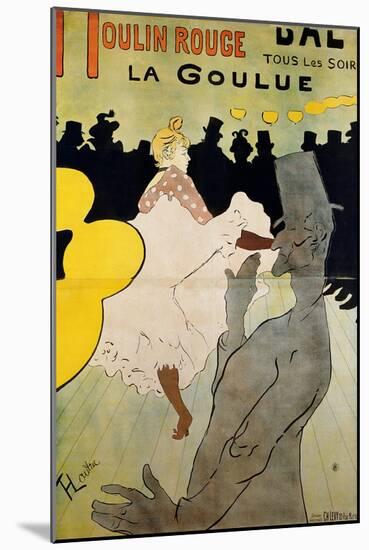 Moulin Rouge: La Goulue, 1891-Henri de Toulouse-Lautrec-Mounted Giclee Print
