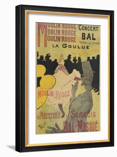 Moulin Rouge, La Goulue, 1891-Henri de Toulouse-Lautrec-Framed Premium Giclee Print