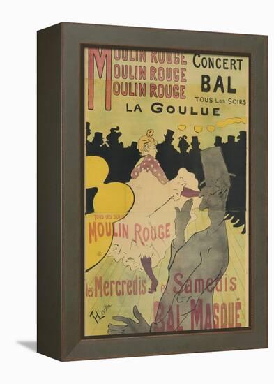 Moulin Rouge, La Goulue, 1891-Henri de Toulouse-Lautrec-Framed Premier Image Canvas