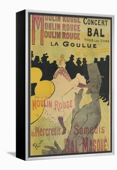 Moulin Rouge, La Goulue, 1891-Henri de Toulouse-Lautrec-Framed Premier Image Canvas