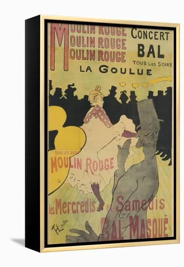 Moulin Rouge, La Goulue, 1891-Henri de Toulouse-Lautrec-Framed Premier Image Canvas