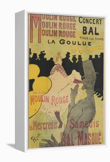 Moulin Rouge, La Goulue, 1891-Henri de Toulouse-Lautrec-Framed Premier Image Canvas
