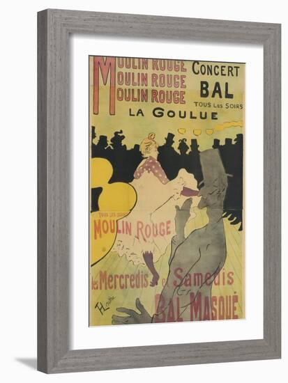 Moulin Rouge, La Goulue, 1891-Henri de Toulouse-Lautrec-Framed Giclee Print