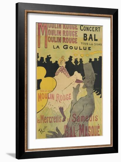 Moulin Rouge, La Goulue, 1891-Henri de Toulouse-Lautrec-Framed Giclee Print