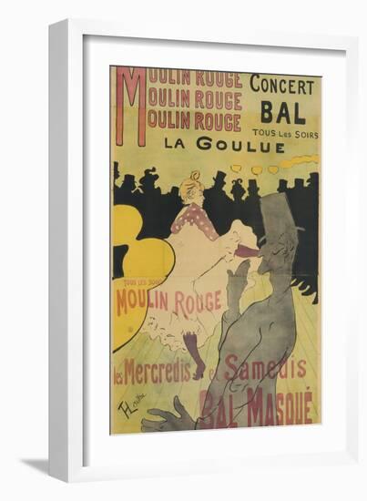 Moulin Rouge, La Goulue, 1891-Henri de Toulouse-Lautrec-Framed Giclee Print