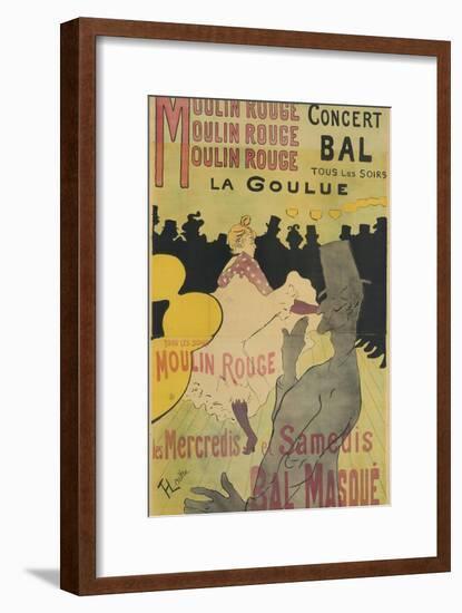 Moulin Rouge, La Goulue, 1891-Henri de Toulouse-Lautrec-Framed Giclee Print