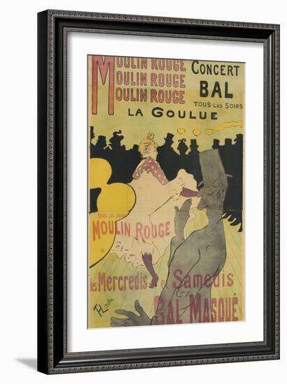 Moulin Rouge, La Goulue, 1891-Henri de Toulouse-Lautrec-Framed Giclee Print