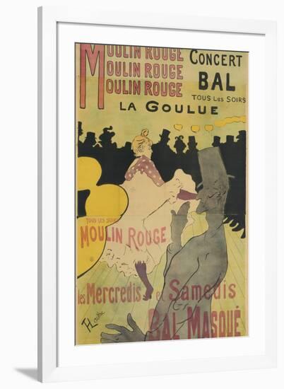 Moulin Rouge, La Goulue, 1891-Henri de Toulouse-Lautrec-Framed Giclee Print