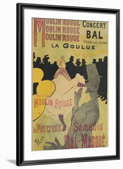 Moulin Rouge, La Goulue, 1891-Henri de Toulouse-Lautrec-Framed Giclee Print